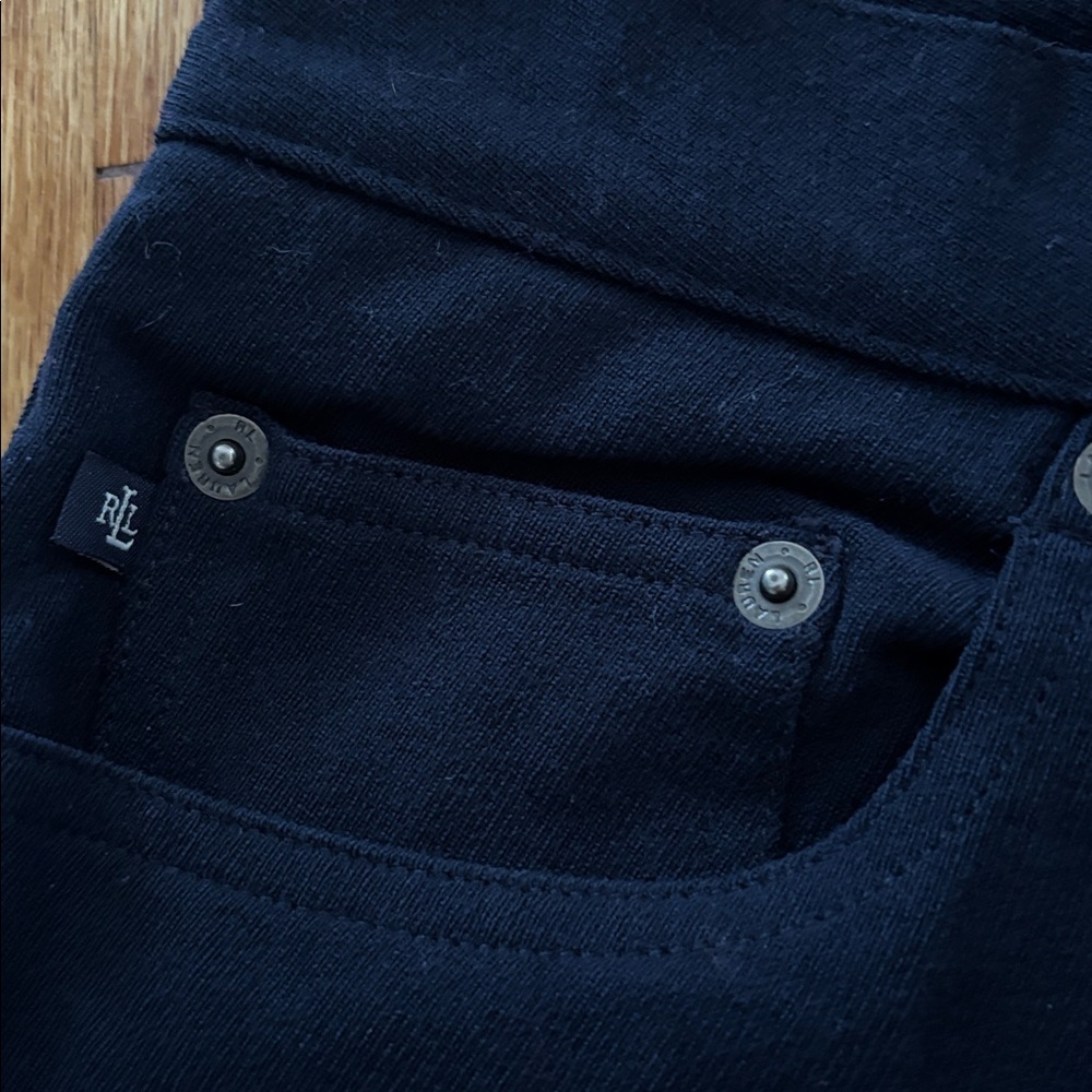 Lauren by Ralph Lauren Navy Wool-Blend Pants Women’s Sz 8 Straight Leg - Picture 3 of 5